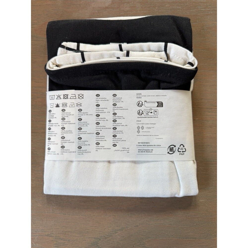 Ikea Halloween KUSTFYR Cushion cover Ghosts 20x20" Black White NEW 2025 Cotton - Picture 10 of 13